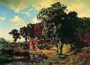 Albert Bierstadt A Rustic Mill (Farm oil painting artist